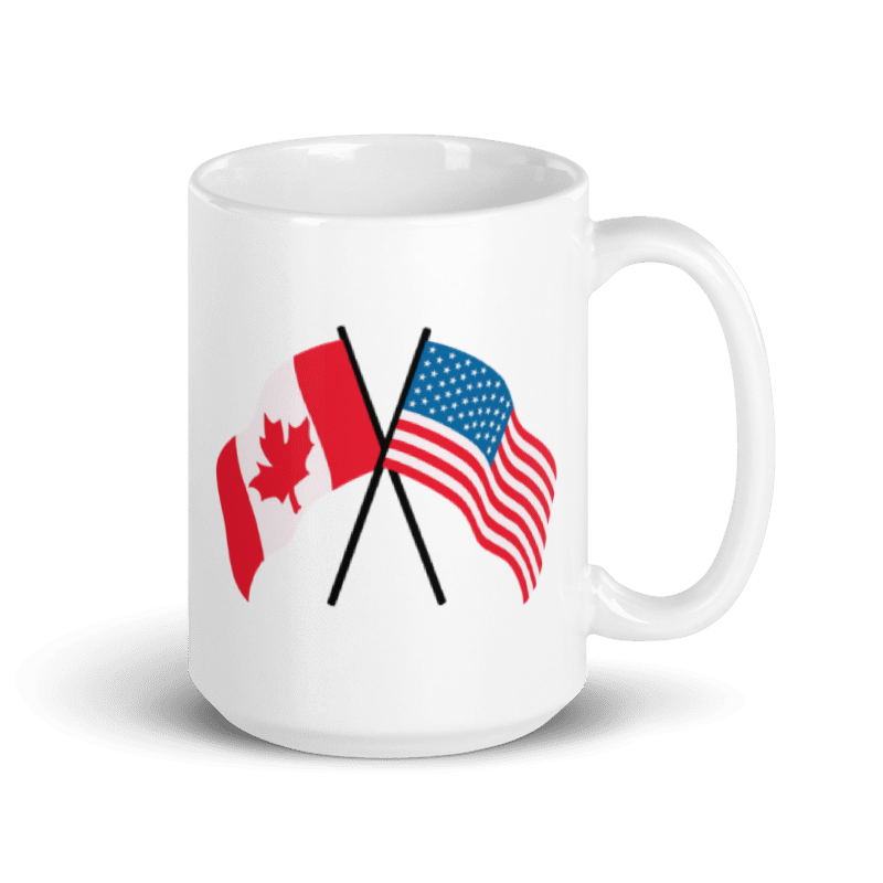 Must have Canadian & USA flag.