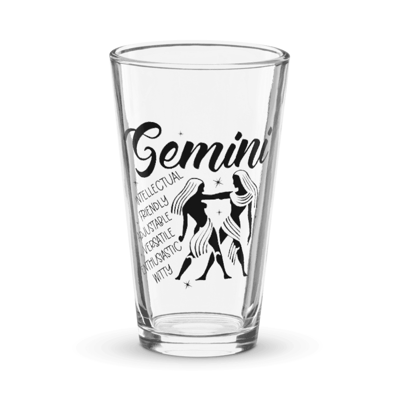 Shaker pint glass zodiac signs. CLICK FOR MORE.