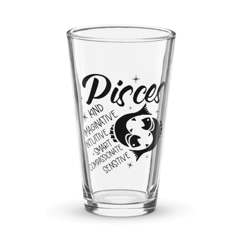 Shaker pint glass zodiac signs. CLICK FOR MORE.