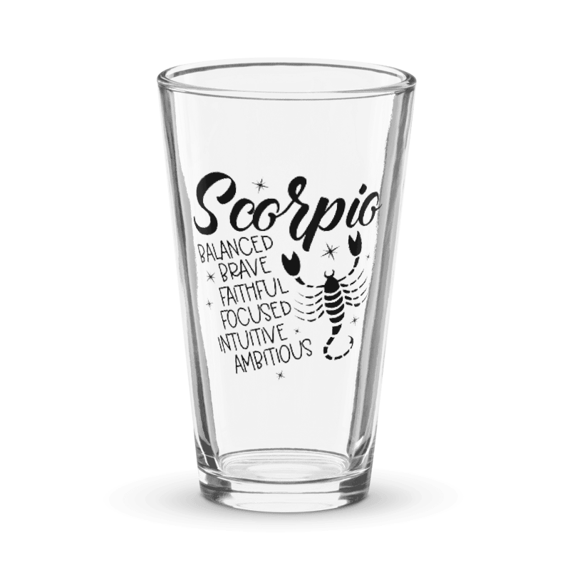 Shaker pint glass zodiac signs. CLICK FOR MORE.