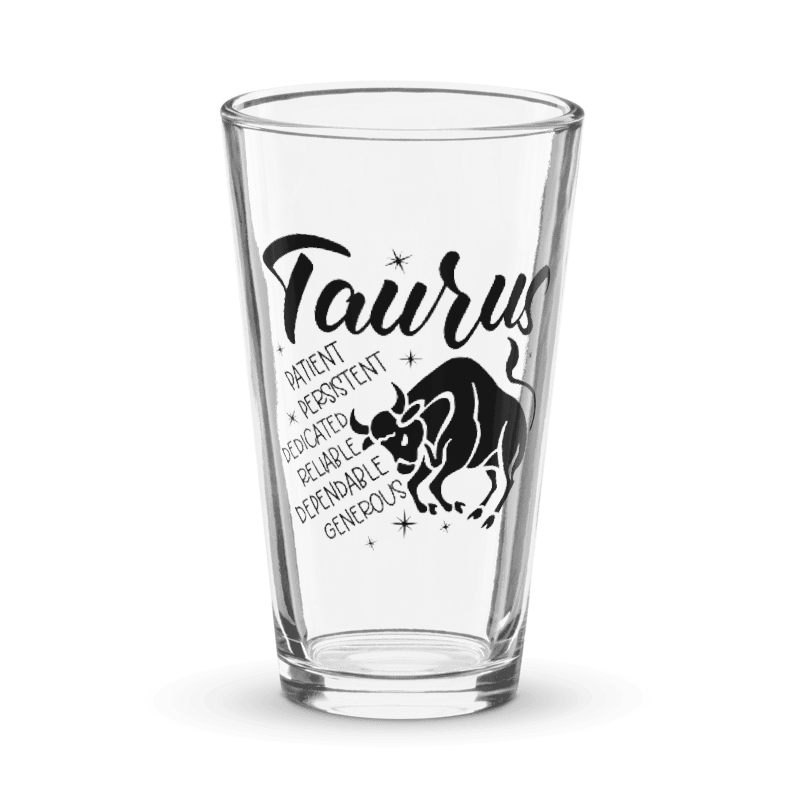 Shaker pint glass zodiac signs. CLICK FOR MORE.