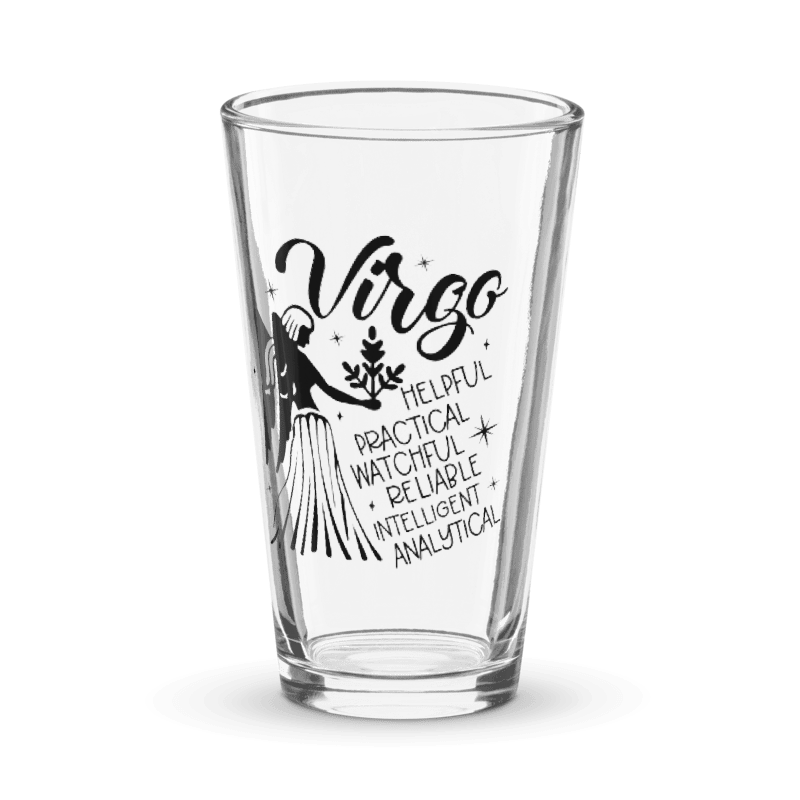 Shaker pint glass zodiac signs. CLICK FOR MORE.